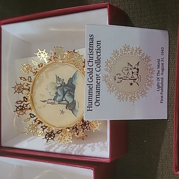 Vintage 1988 Hummel 24kt  Gold  finish Christmas ornaments collection Bundled (4 - Picture 7 of 7